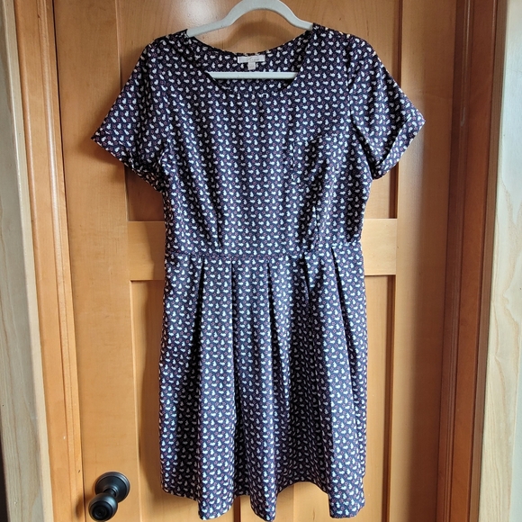 Modcloth Monteau Mini Skater Blue Animal Print Dress - Picture 11 of 11